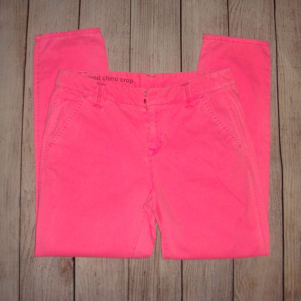 JCP Bright Pink Boyfriend Chino Crop Pants 6